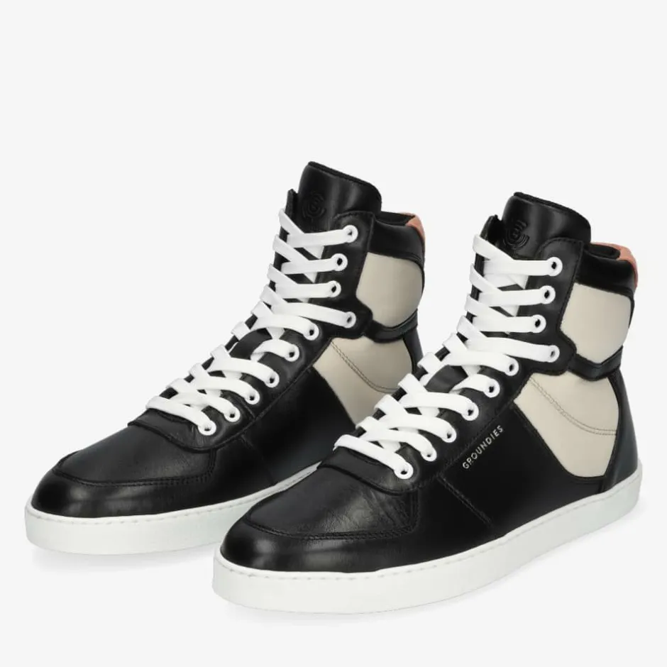 Sneaker|Groundies ® Hamptons High Women Black/Beige