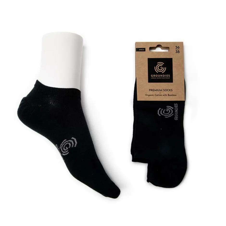 Accessories|Groundies ® Premium Ankle Socks Black